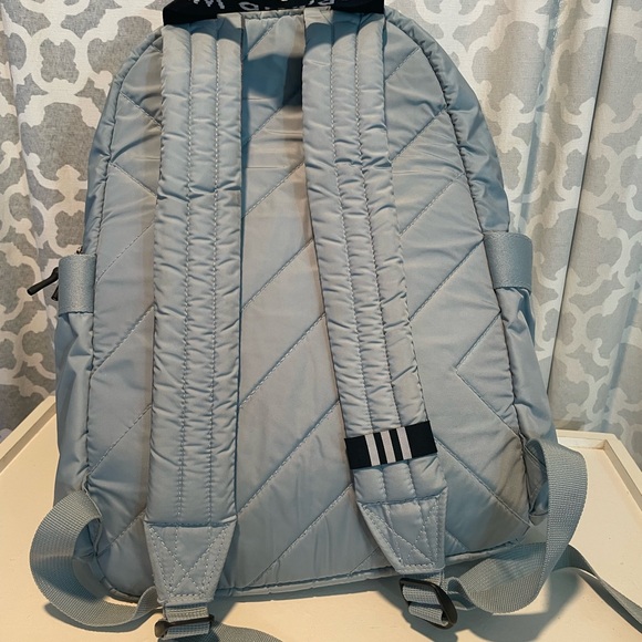 Adidas Light Blue Backpack laptop Unisex 3 stripes - Picture 5 of 16